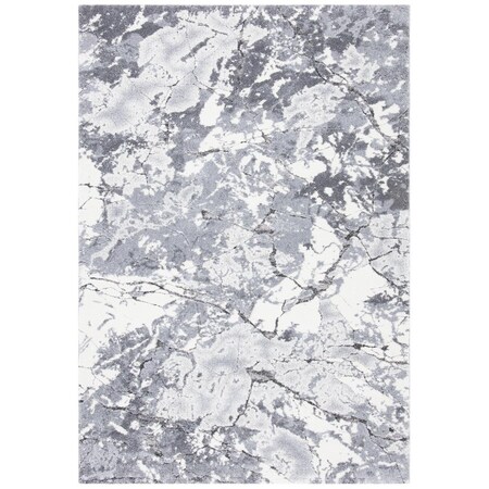 Safavieh 8 x 10 ft. Cyrus Shag Power Loomed Rectangle Area Rug; Grey & Ivory CYR122F-8